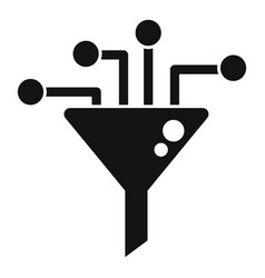 Data Digital Funnel Icon Simple Content