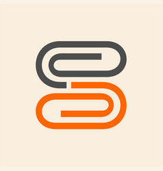 S Paperclip Line Monogram Simple Modern Logo