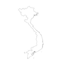 Vietnam Country Map Outline