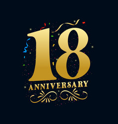 18 Years Anniversary Celebration Design