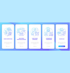 Buying Home Steps Blue Gradient Onboarding Mobile