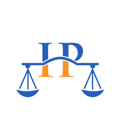 Law Firm Letter Ip Logo Design Lawyer Justice