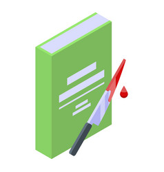 Thriller Book Icon Isometric Style