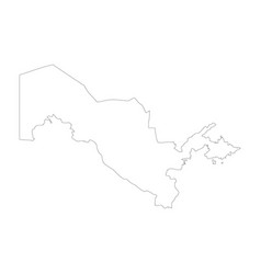 Uzbekistan Country Map Outline