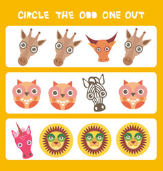 Visual Logic Puzzle Circle The Odd One Out Kawaii