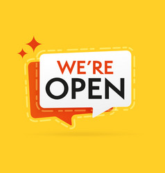 We Are Open Announcement Banner Template