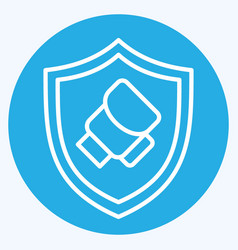 Icon Shield Related To Combat Sport Symbol Blue