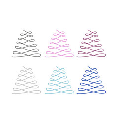 Luxury Swirl Christmas Trees Set