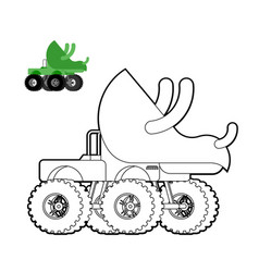 Monster Truck Triceratops Coloring Book Dino Car