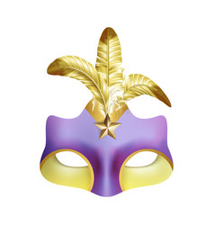 Realistic Mask For Carnival Costume Purple