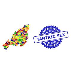 Tantric Sex Scratched Badge And Vibrant Lovely