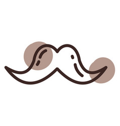 Hipster Moustache On A White Background