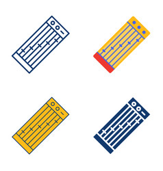 Koto Musical Instrument Icon Set