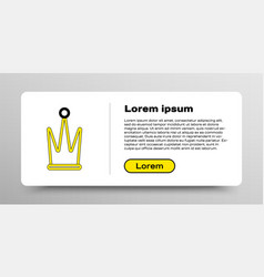 Line Crown Icon Isolated On White Background