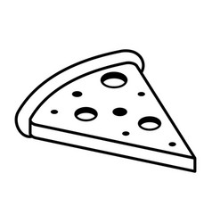 Pizza Slice Outline Isometric Icon