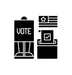 Voting Booth Black Glyph Icon