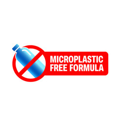 Microplastic Free Icon Logo Badge Concept Design