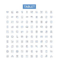 Tablet Outline Icons Collection Ipad