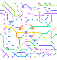 Scheme of metro stations plan of subway Royalty Free Vector