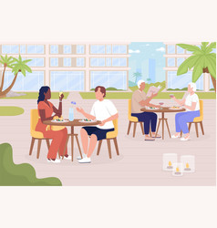 Resort Cafe Flat Color