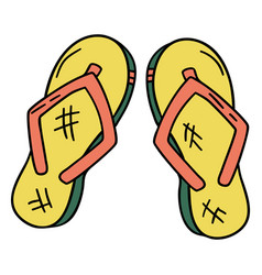 Thong Sandles Hand Drawn Symbol