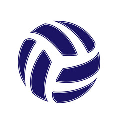 Volleyball blue symbol Royalty Free Vector Image