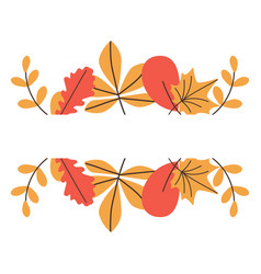 Autumn Leaves Border Elements