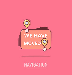 Move Location Icon In Comic Style Pin Gps Cartoon