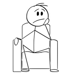 Frustrated Or Sad Person Sitting In Chair