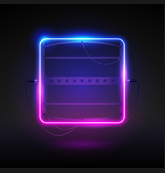 Glowing Neon Square Frame