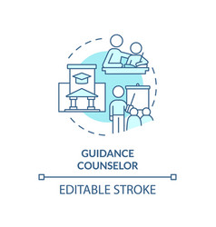 Guidance Counselor Turquoise Concept Icon