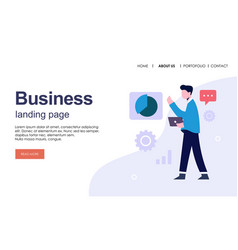 Landing Page Template Of Business Concept