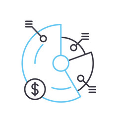 Pie Chart Line Icon Outline Symbol