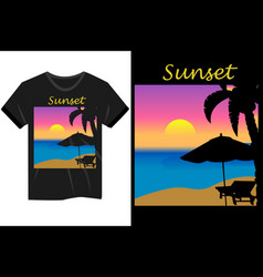 Sunset In The Beach T Shirt