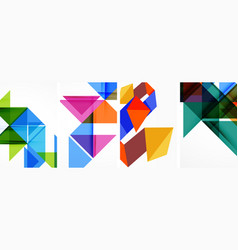 Triangle Poster Set For Wallpaper Business Card