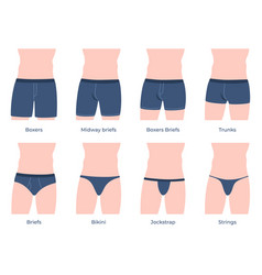 A Set Of Men Underpants And Swimming Trunks