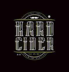 Hard Cider Logo In Vintage Style