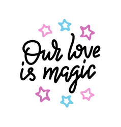 Our Love Is Magic Valentines Day Card With Hand