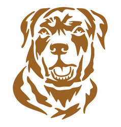 Rottweiler Dog Face Printable Stencil Art