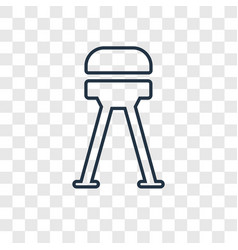 Stool Concept Linear Icon Isolated On Transparent