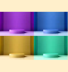 3d Vibrant Color Podium Mockup Perfect For