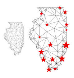 Polygonal 2d Mesh Illinois State Map