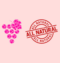 Scratched All Natural Seal And Pink Love Heart