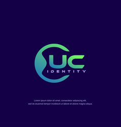 Uc Initial Letter Circular Line Logo Template