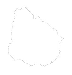 Uruguay Country Map Outline