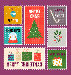 Hand Drawn Christmas Stamps Design