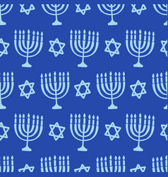 Happy Hanukkah Seamless Pattern