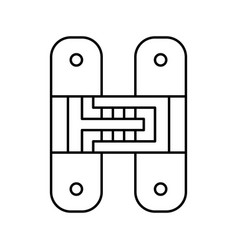 Hidden Hinges Line Icon