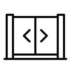 Sliding Doors Icon Outline Style