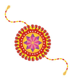 Red With Yellow Raksha Bandhan Wristband